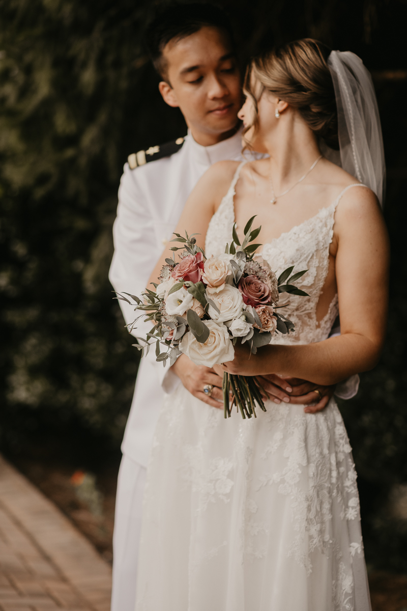 Gorgeous bridal bouquet by Affordable Arrangements at Rose Hill Manor in Leesburg, Virginia by Britney Clause Photography