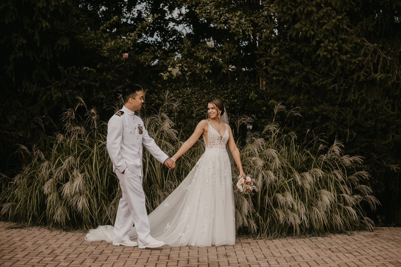 Stunning bride and groom wedding portraits at Rose Hill Manor in Leesburg, Virginia by Britney Clause Photography