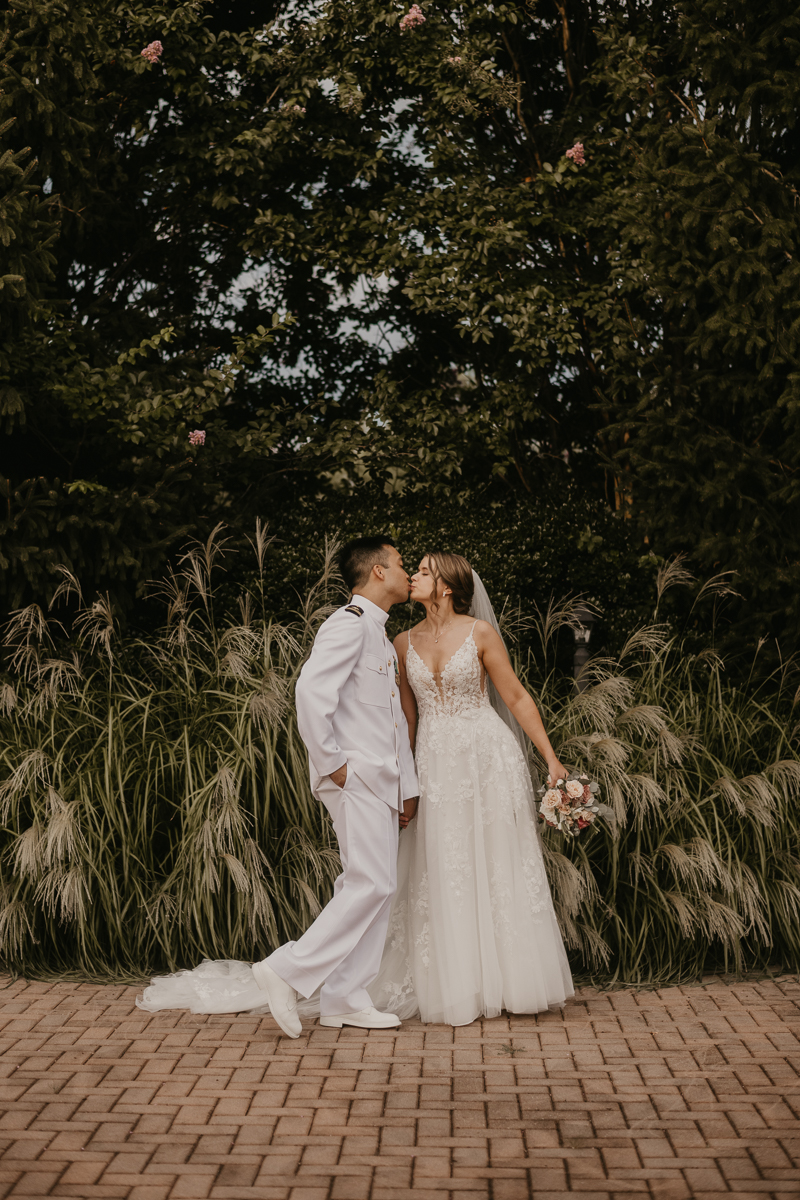 Stunning bride and groom wedding portraits at Rose Hill Manor in Leesburg, Virginia by Britney Clause Photography