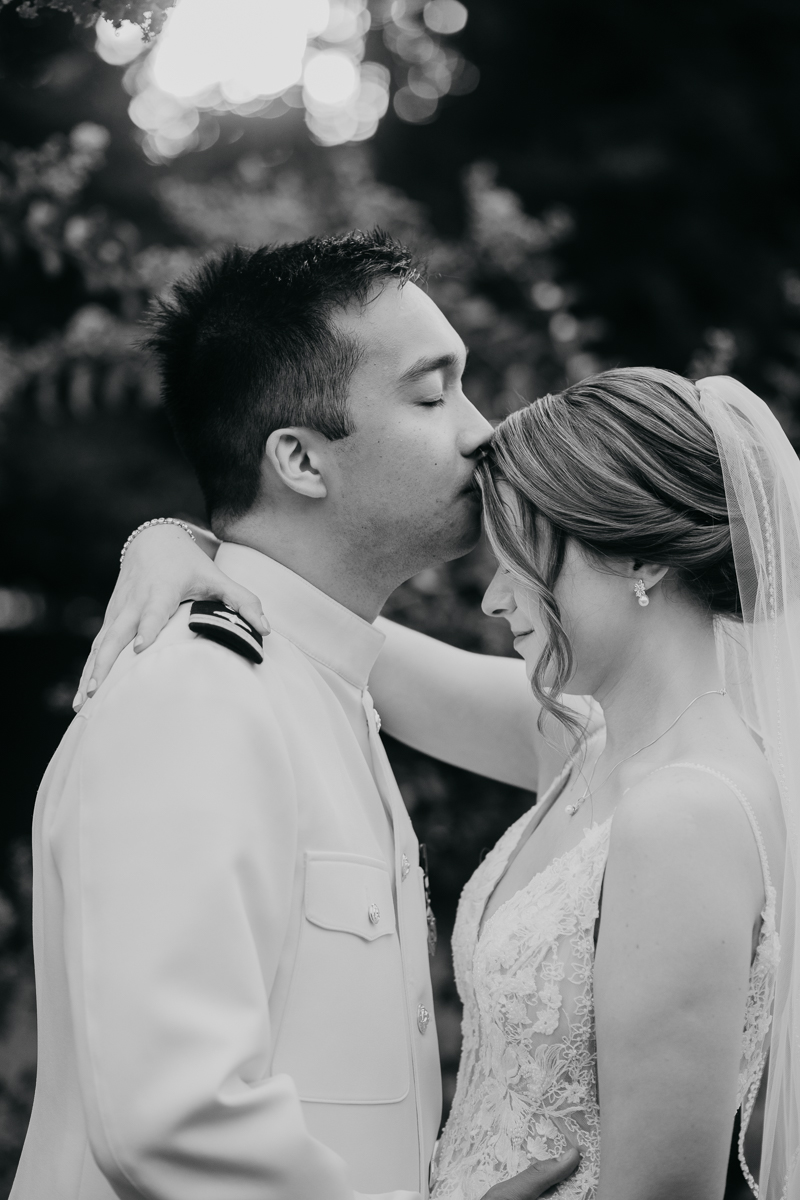 Stunning bride and groom wedding portraits at Rose Hill Manor in Leesburg, Virginia by Britney Clause Photography