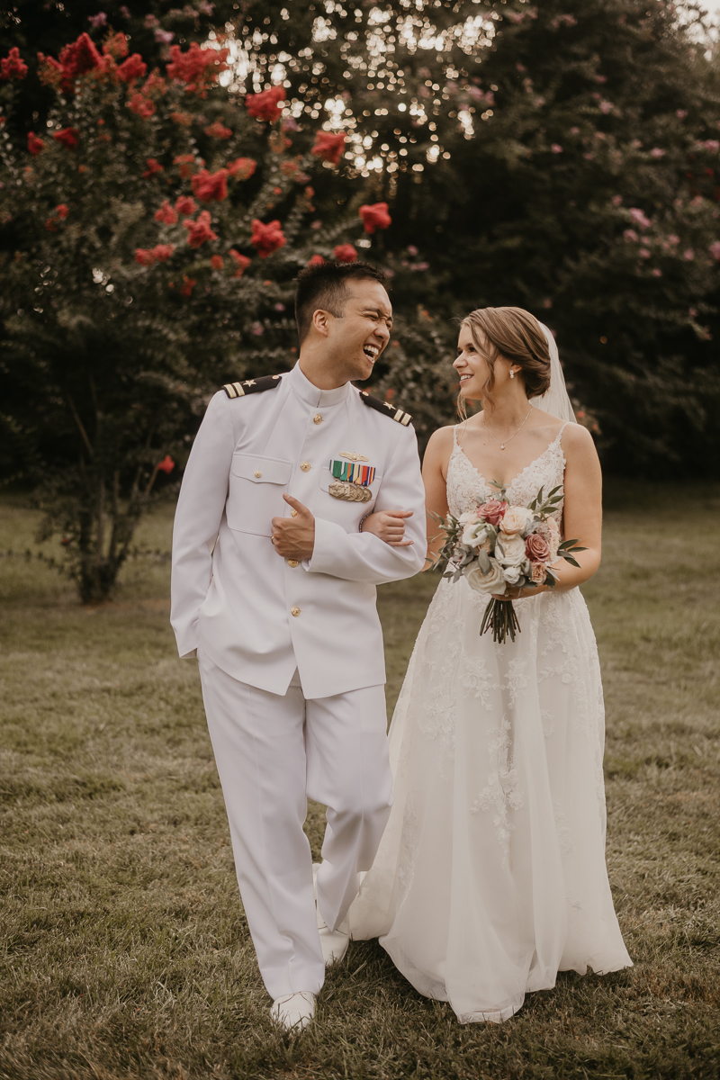 Stunning bride and groom wedding portraits at Rose Hill Manor in Leesburg, Virginia by Britney Clause Photography