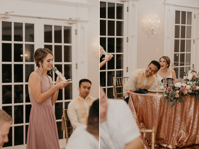 A stunning garden wedding reception at Rose Hill Manor in Leesburg, Virginia by Britney Clause Photography