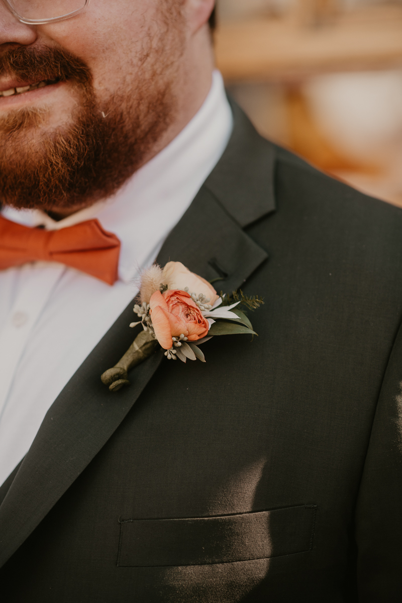 Stunning bride and groom wedding portraits at Main Street Ballroom in Ellicott City, Maryland by Britney Clause Photography