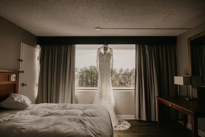 Gorgeous flower wedding details at the Double Tree Hilton Hotel Baltimore for a Mt. Washington Mill Dye House in Baltimore, Maryland by Britney Clause Photography