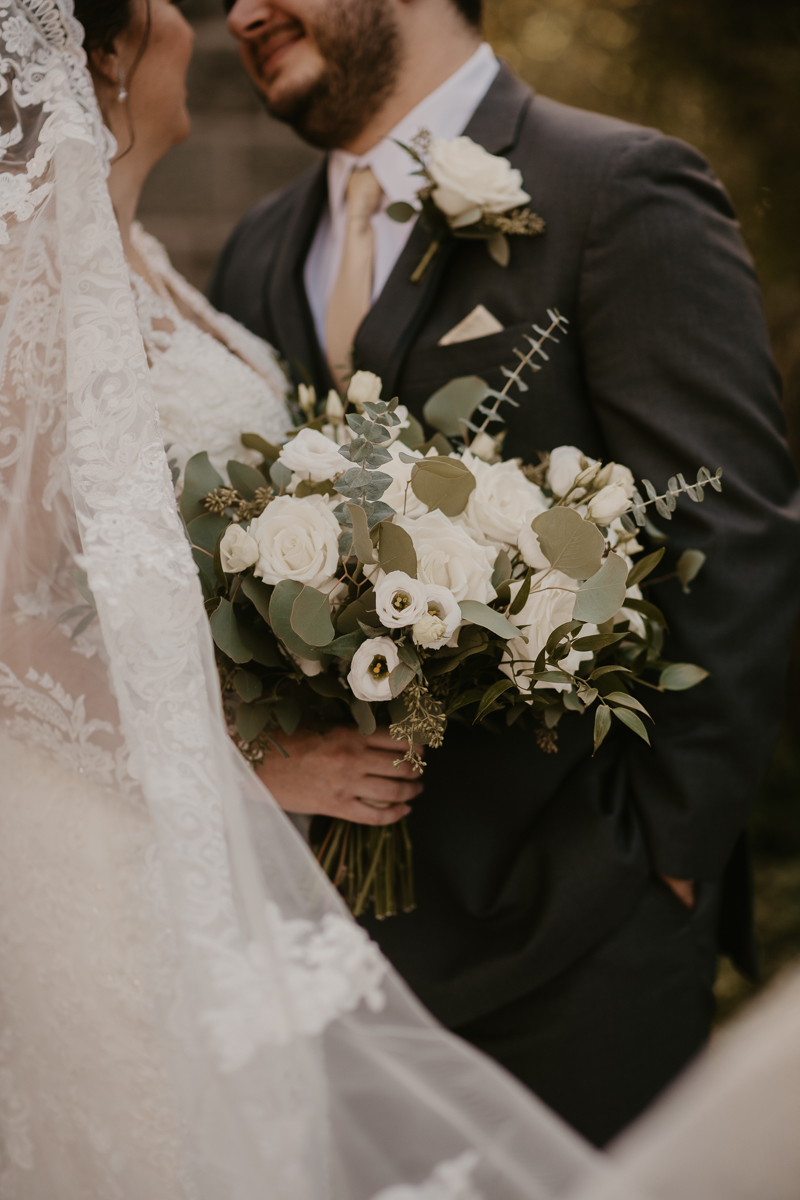 Stunning bride and groom wedding portraits at the Shrine of the Sacred Heart by Britney Clause Photography