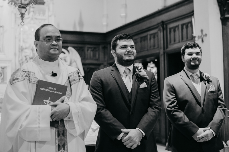 Amazing church wedding ceremony at the Shrine of the Sacred Heart by Britney Clause Photography