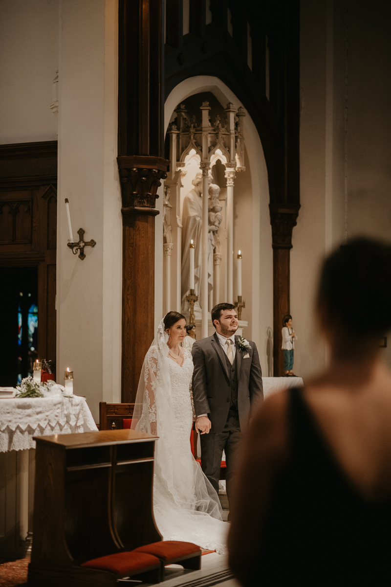 Amazing church wedding ceremony at the Shrine of the Sacred Heart by Britney Clause Photography