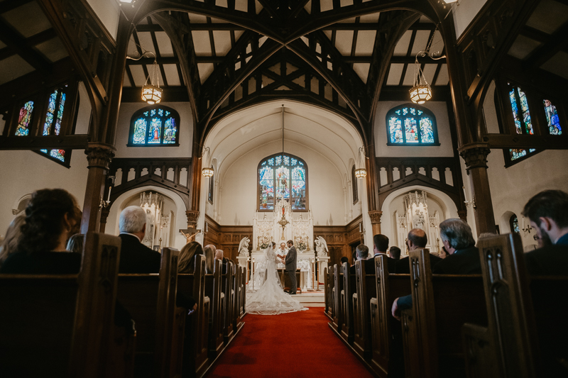 Amazing church wedding ceremony at the Shrine of the Sacred Heart by Britney Clause Photography