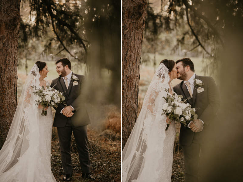 Stunning bride and groom wedding portraits at the Shrine of the Sacred Heart by Britney Clause Photography
