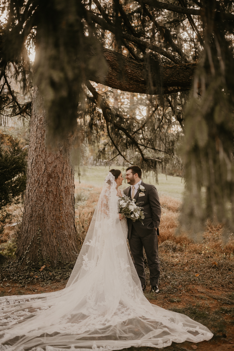 Stunning bride and groom wedding portraits at the Shrine of the Sacred Heart by Britney Clause Photography