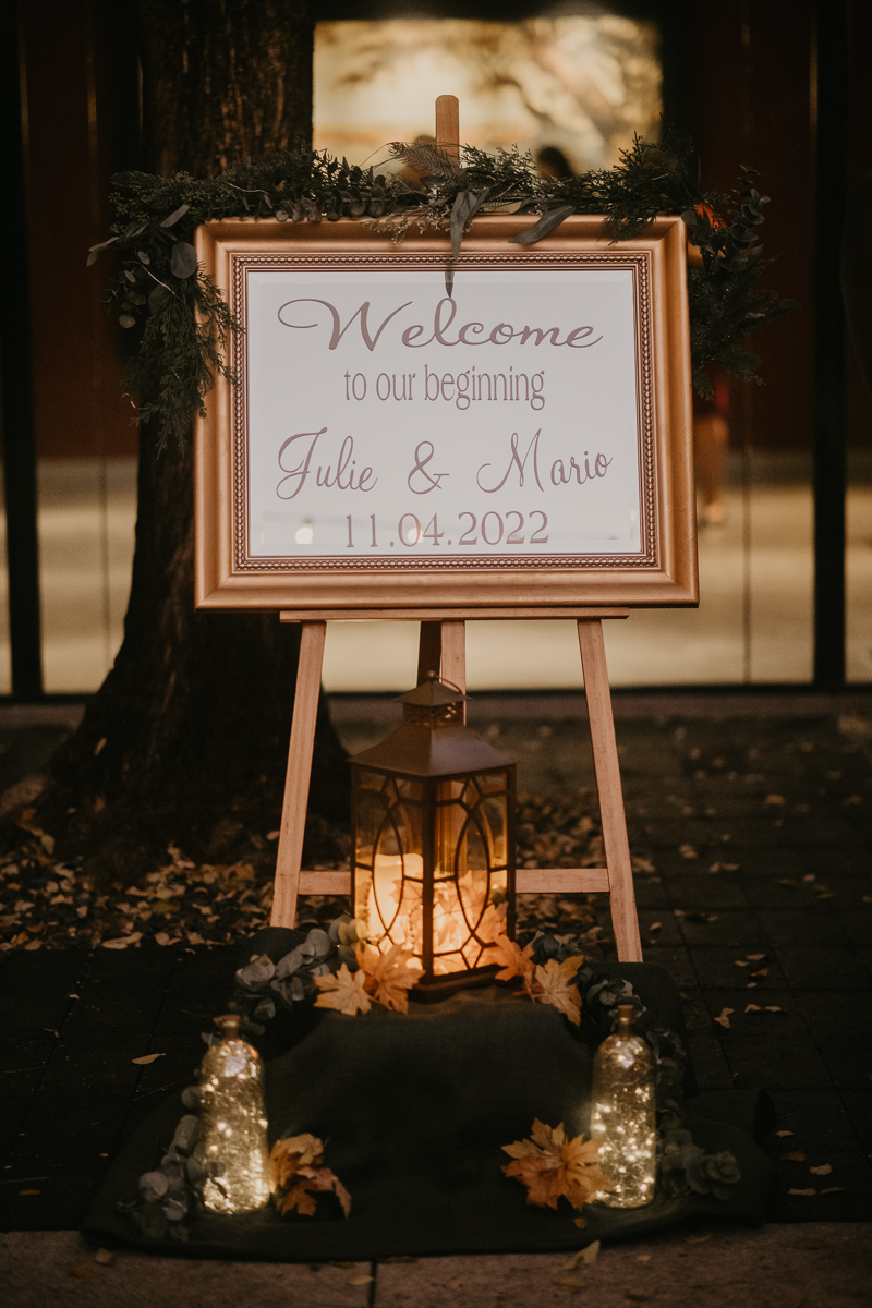 Magical wedding reception decor by Linwoods Catering at the Mt. Washington Mill Dye House in Baltimore, Maryland by Britney Clause Photography