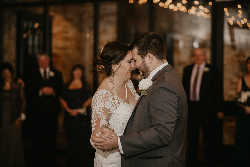 Magical wedding reception at the Mt. Washington Mill Dye House in Baltimore, Maryland by Britney Clause Photography