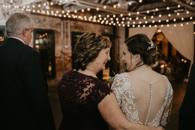 Magical wedding reception at the Mt. Washington Mill Dye House in Baltimore, Maryland by Britney Clause Photography