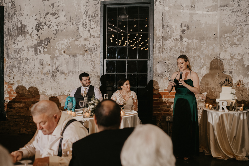 Magical wedding reception at the Mt. Washington Mill Dye House in Baltimore, Maryland by Britney Clause Photography