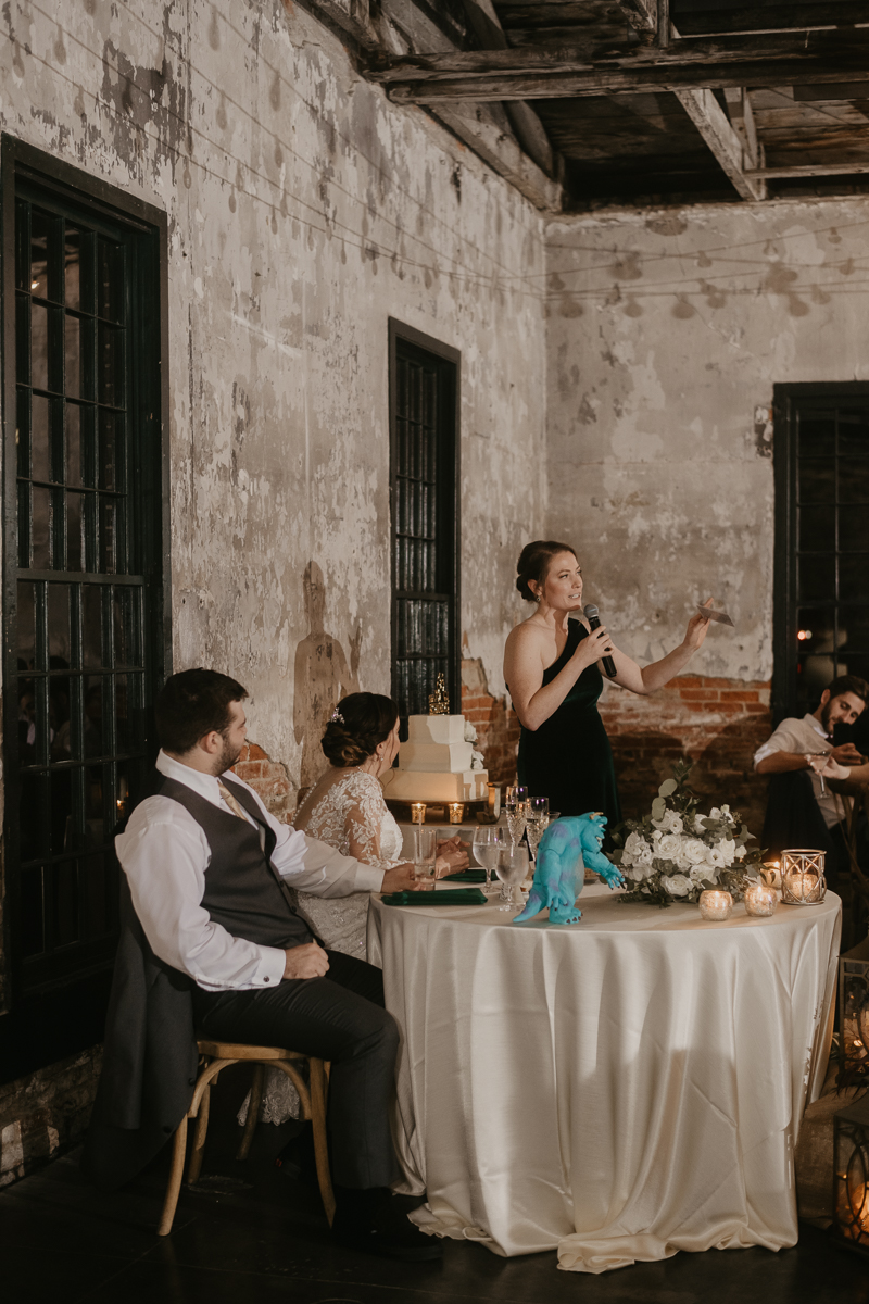 Magical wedding reception at the Mt. Washington Mill Dye House in Baltimore, Maryland by Britney Clause Photography