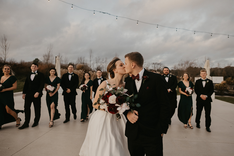 Beautiful bridal party wedding portraits at Kylan Barn in Delmar, Maryland by Britney Clause Photography