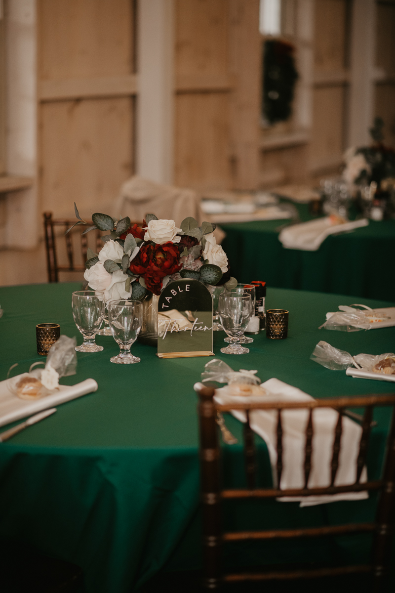 Magical wedding reception decor at Kylan Barn in Delmar, Maryland by Britney Clause Photography
