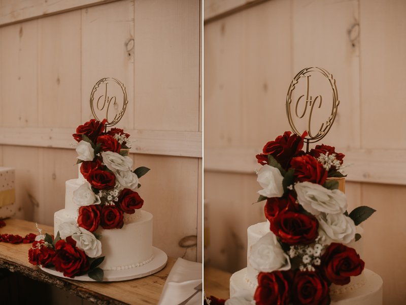 Magical wedding reception decor at Kylan Barn in Delmar, Maryland by Britney Clause Photography