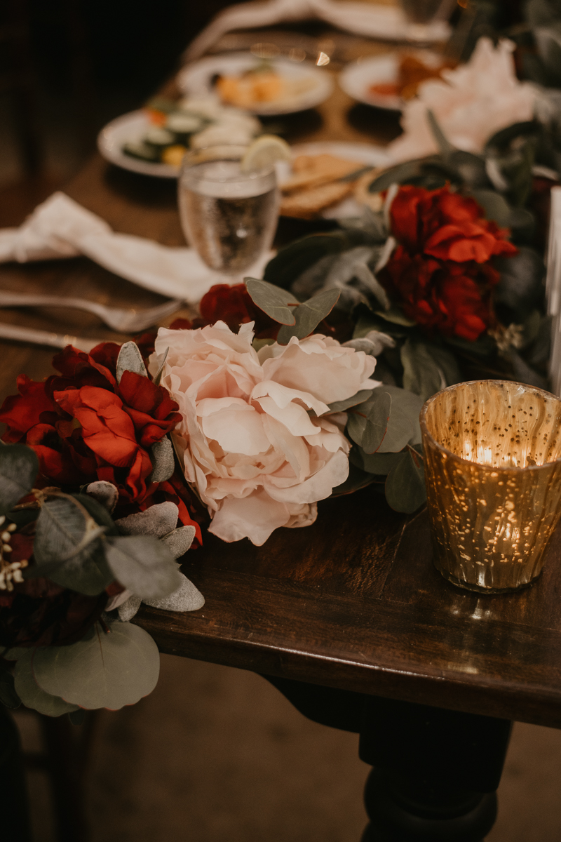 Magical wedding reception decor at Kylan Barn in Delmar, Maryland by Britney Clause Photography