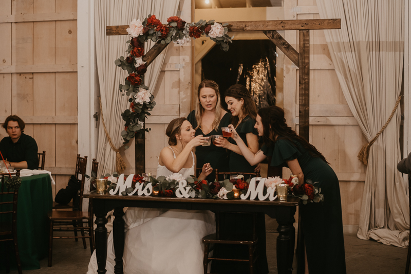 A fun wedding reception at Kylan Barn in Delmar, Maryland by Britney Clause Photography