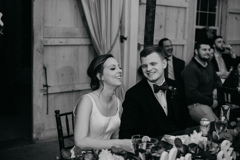 A fun wedding reception at Kylan Barn in Delmar, Maryland by Britney Clause Photography