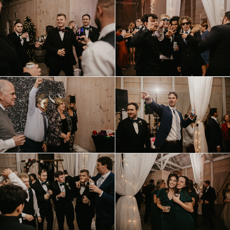 A fun wedding reception at Kylan Barn in Delmar, Maryland by Britney Clause Photography