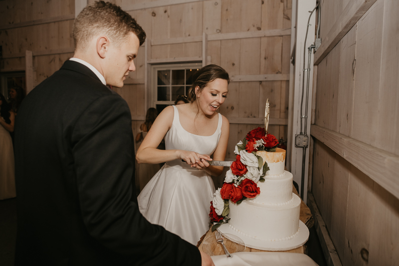 A fun wedding reception at Kylan Barn in Delmar, Maryland by Britney Clause Photography