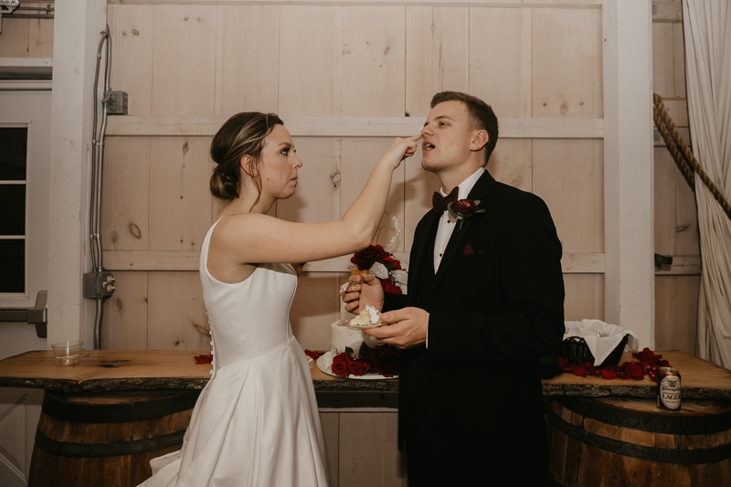 A fun wedding reception at Kylan Barn in Delmar, Maryland by Britney Clause Photography