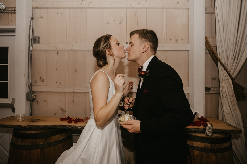 A fun wedding reception at Kylan Barn in Delmar, Maryland by Britney Clause Photography