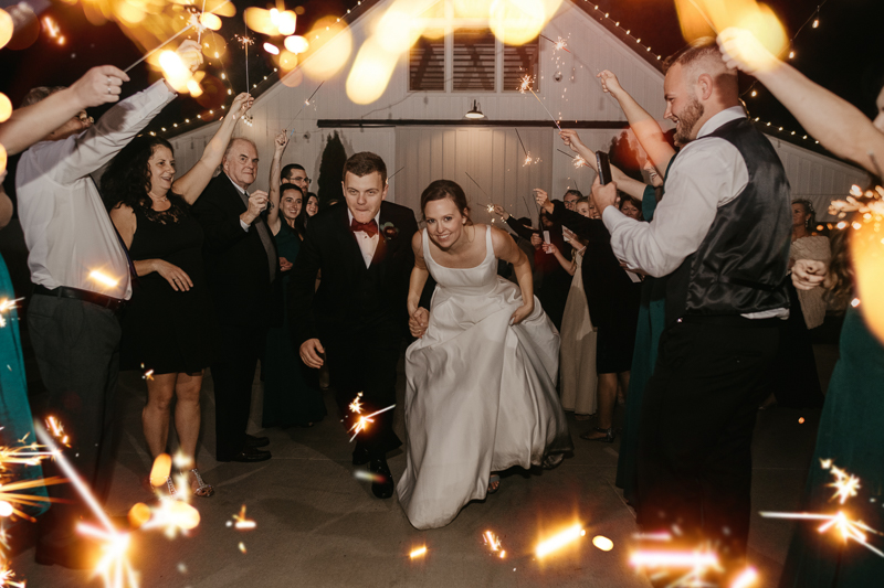 A fun wedding reception at Kylan Barn in Delmar, Maryland by Britney Clause Photography