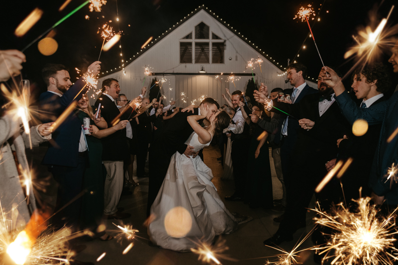 A fun wedding reception at Kylan Barn in Delmar, Maryland by Britney Clause Photography