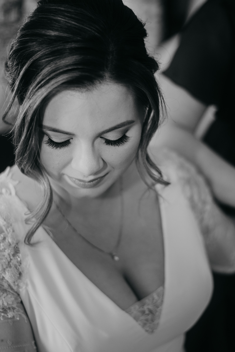 A bride getting ready for her wedding at Antrim 1844 in Taneytown, Maryland by Britney Clause Photography