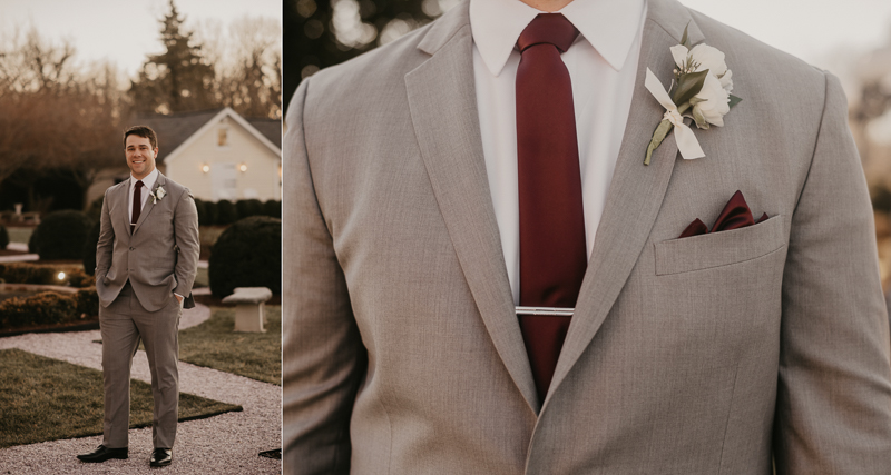 A groom getting ready for his wedding at Antrim 1844 in Taneytown,Maryland by Britney Clause Photography