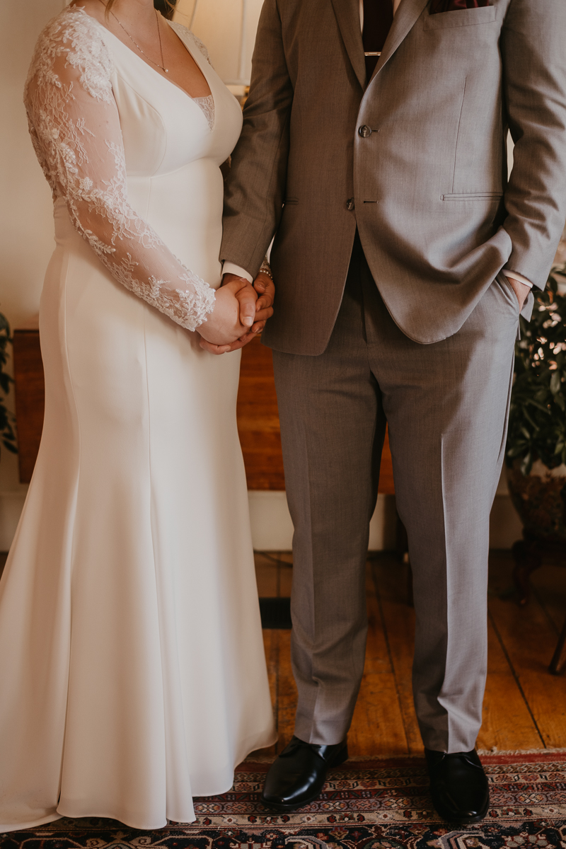 Gorgeous wedding portraits of the bride and groom at Antrim 1844 in Taneytown, Maryland by Britney Clause Photography