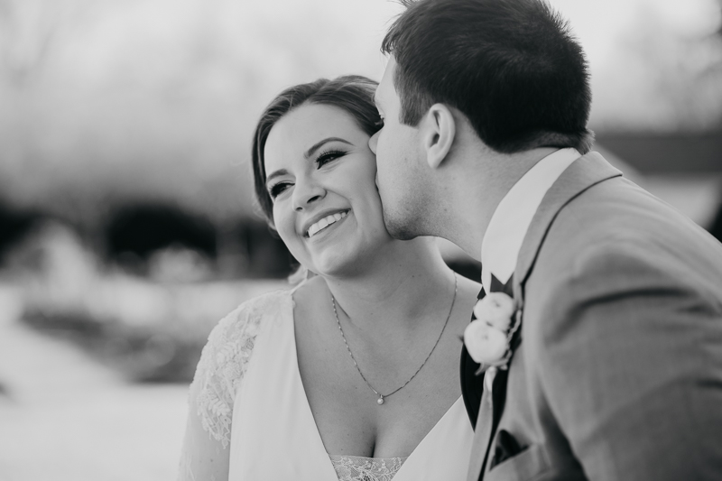 Gorgeous wedding portraits of the bride and groom at Antrim 1844 in Taneytown, Maryland by Britney Clause Photography