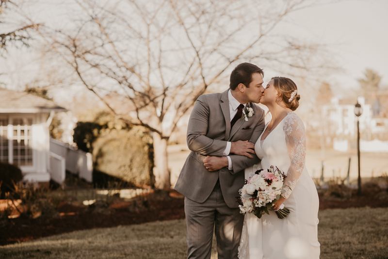 Gorgeous wedding portraits of the bride and groom at Antrim 1844 in Taneytown, Maryland by Britney Clause Photography