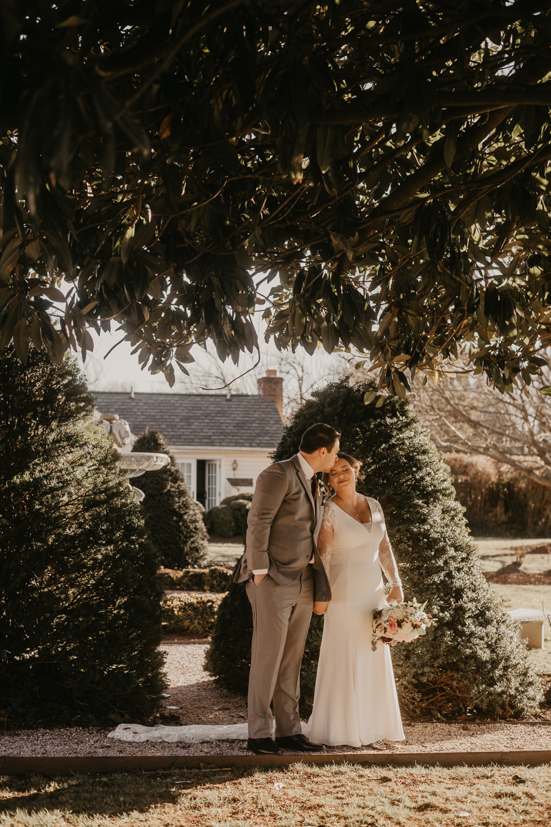 Gorgeous wedding portraits of the bride and groom at Antrim 1844 in Taneytown, Maryland by Britney Clause Photography