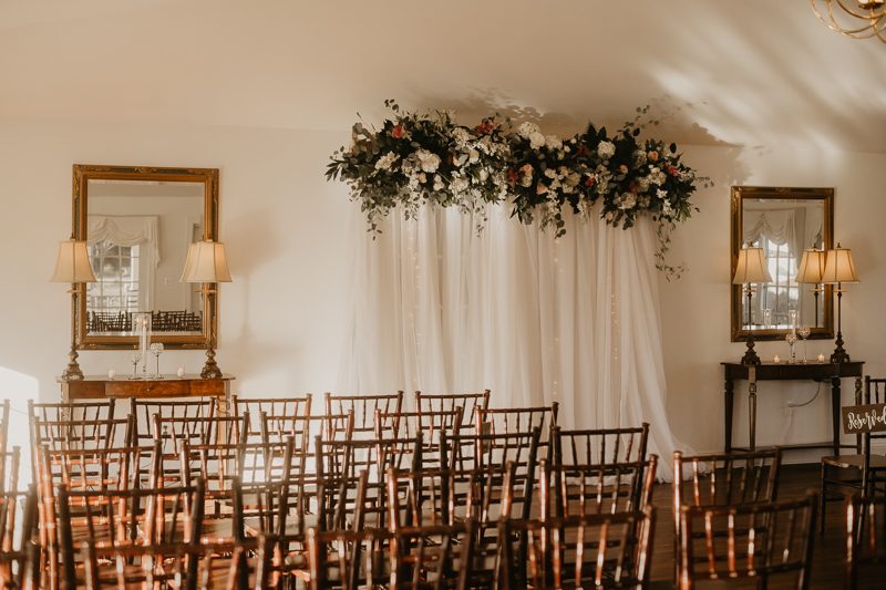 Stunning wedding day florals by Shelia Smith at Antrim 1844 in Taneytown, Maryland by Britney Clause Photography