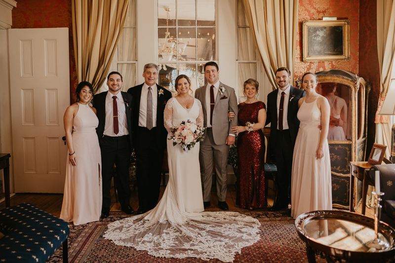 Gorgeous family and bridal party groups at Antrim 1844 in Taneytown, Maryland by Britney Clause Photography