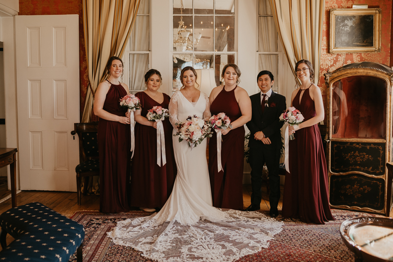 Gorgeous family and bridal party groups at Antrim 1844 in Taneytown, Maryland by Britney Clause Photography