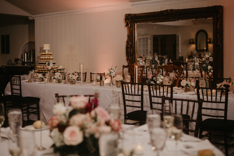 A fun and classic wedding reception in the Garden Room at Antrim 1844 in Taneytown, Maryland by Britney Clause Photography