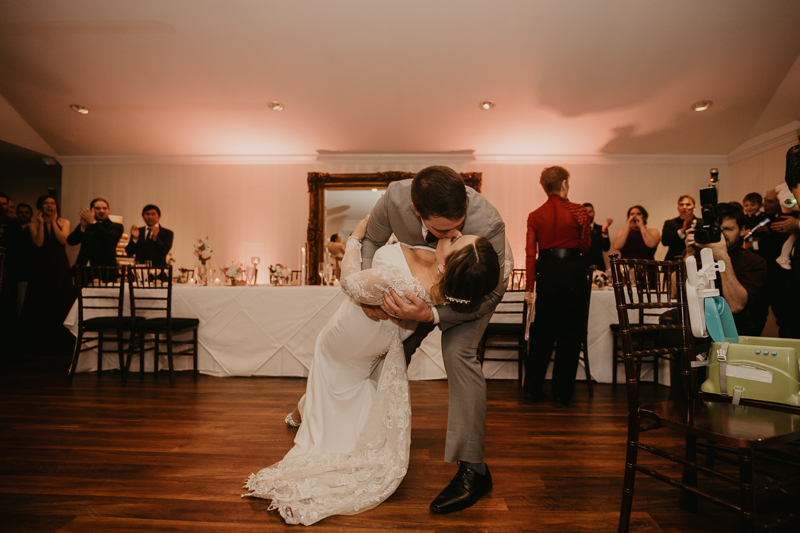 A lively wedding dance floor by Dance Masters Entertainment at Antrim 1844 in Taneytown, Maryland by Britney Clause Photography