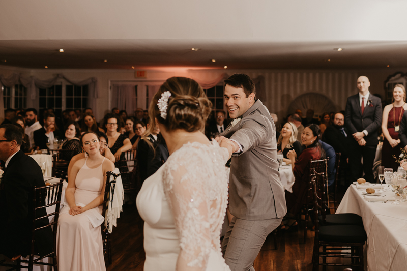 A lively wedding dance floor by Dance Masters Entertainment at Antrim 1844 in Taneytown, Maryland by Britney Clause Photography