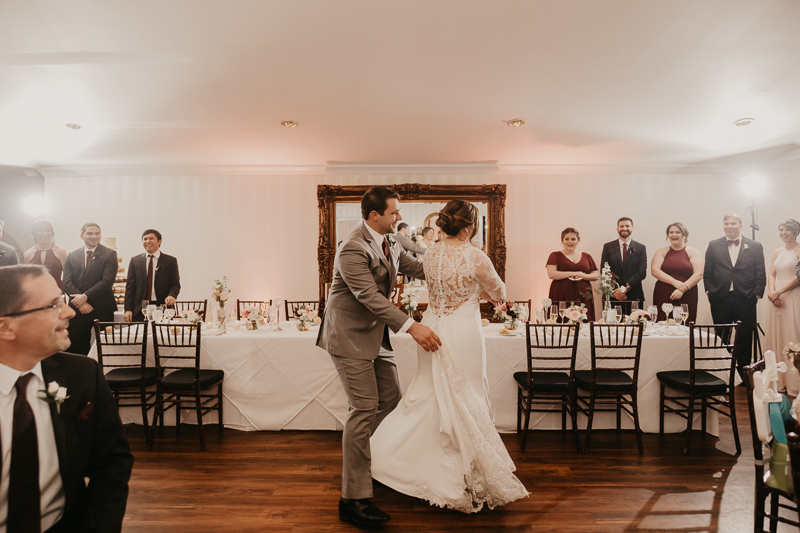 A lively wedding dance floor by Dance Masters Entertainment at Antrim 1844 in Taneytown, Maryland by Britney Clause Photography