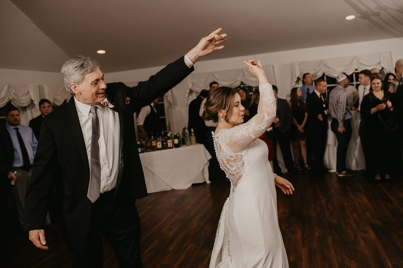 A lively wedding dance floor by Dance Masters Entertainment at Antrim 1844 in Taneytown, Maryland by Britney Clause Photography