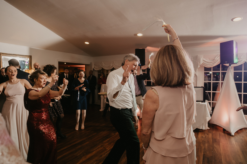 A lively wedding dance floor by Dance Masters Entertainment at Antrim 1844 in Taneytown, Maryland by Britney Clause Photography