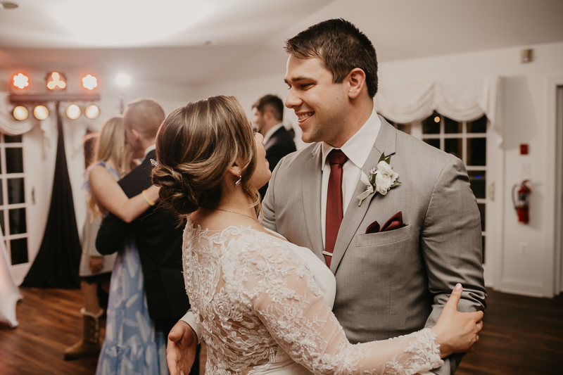 A lively wedding dance floor by Dance Masters Entertainment at Antrim 1844 in Taneytown, Maryland by Britney Clause Photography