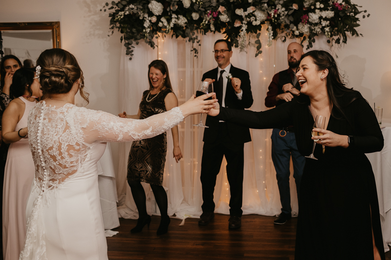 A lively wedding dance floor by Dance Masters Entertainment at Antrim 1844 in Taneytown, Maryland by Britney Clause Photography