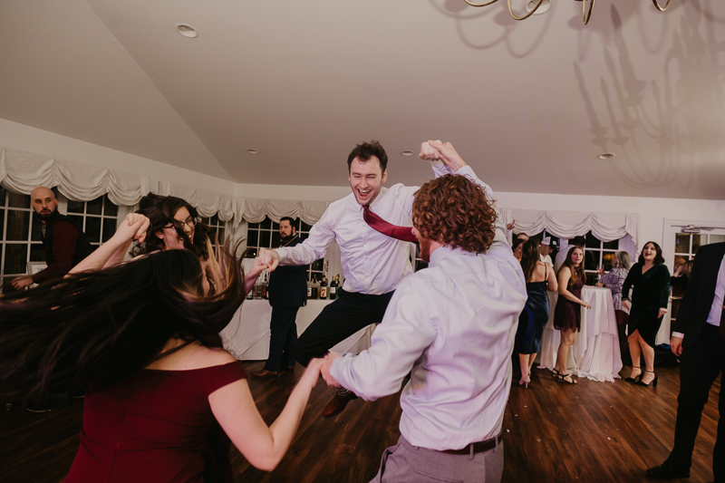 A lively wedding dance floor by Dance Masters Entertainment at Antrim 1844 in Taneytown, Maryland by Britney Clause Photography